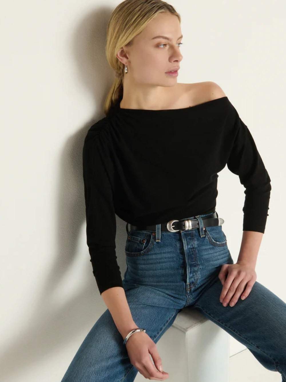 Nation $125 Pietra Off Shoulder Top in Night Sky - Picture 5 of 5